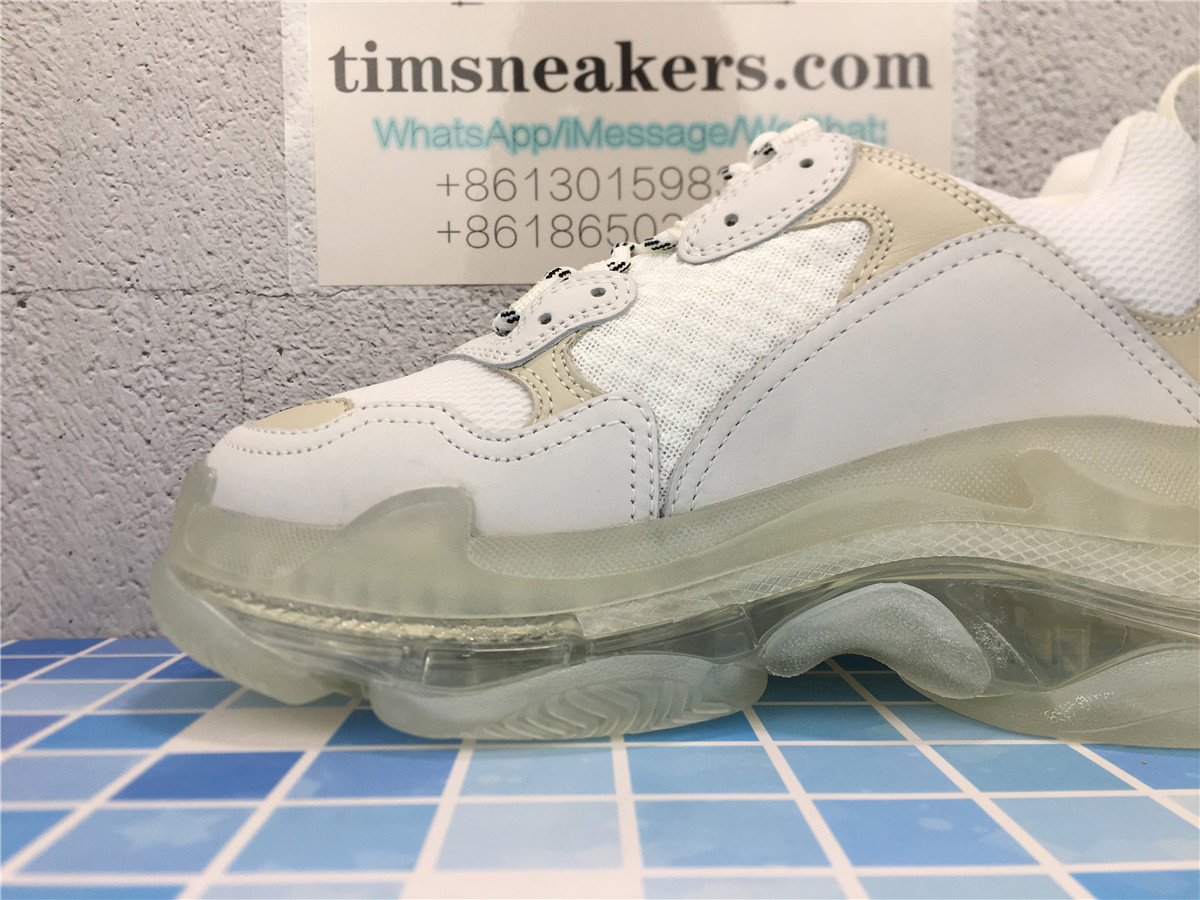 G5 Batch Balenciaga Triple S Clear Sole White Sneakers